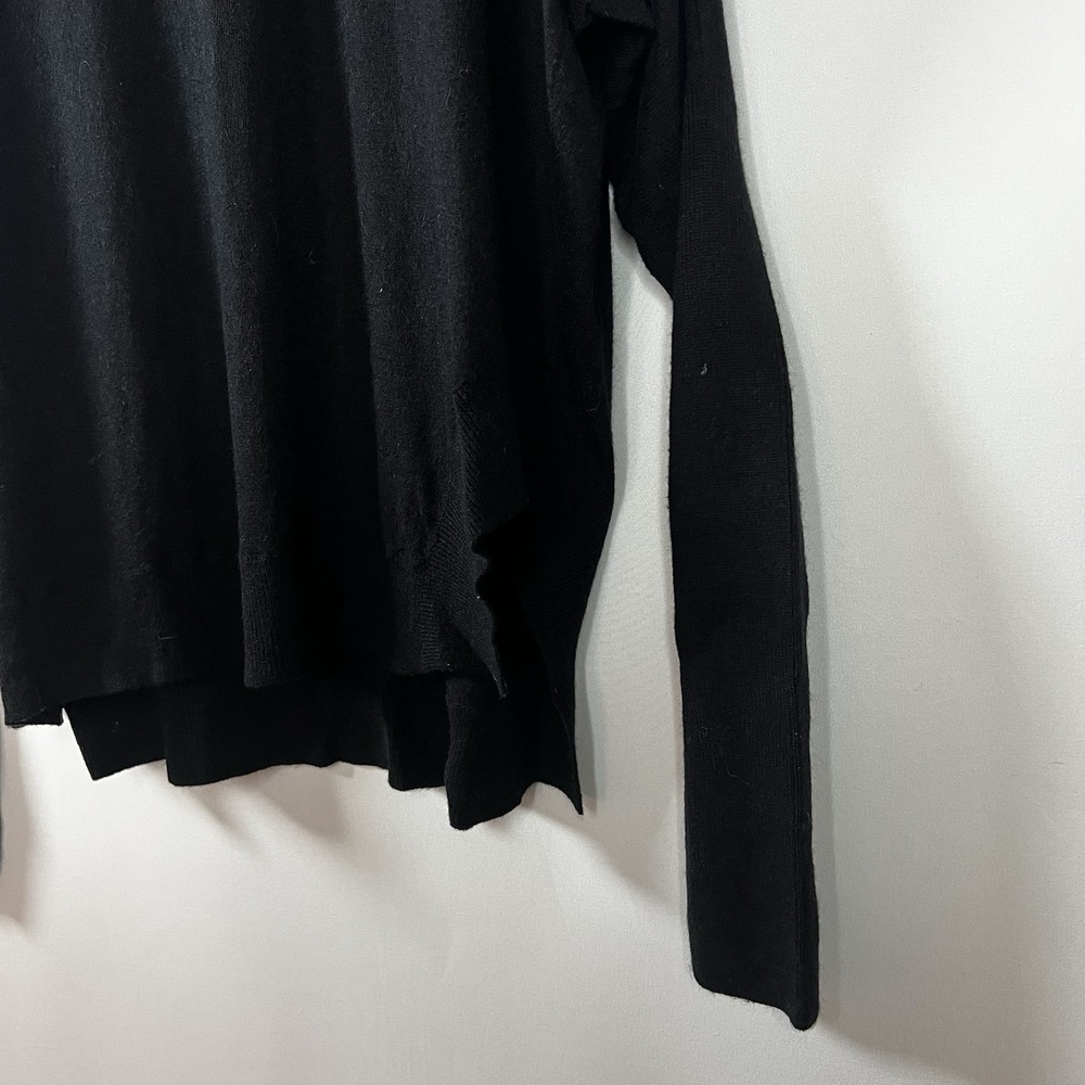 Trouve Sweater Women Sz Small Black Long Sleeve Knit Pullover Angora Rabbit Hair - Picture 3 of 6
